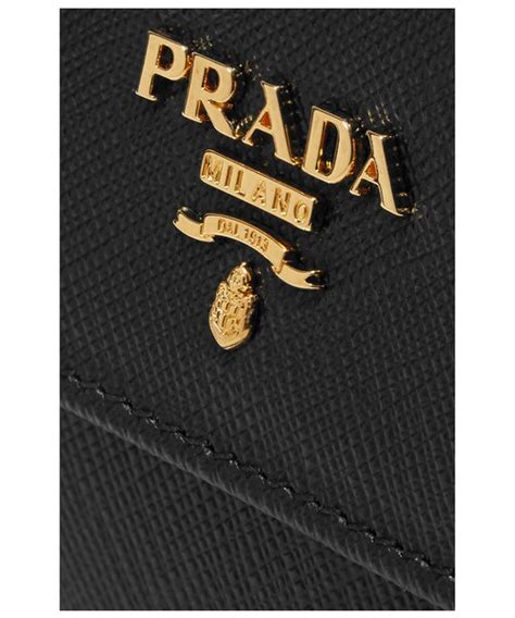 prada textured leather wallet
